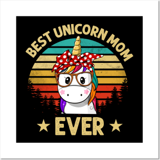 Best Unicorn Mom Ever Posters and Art